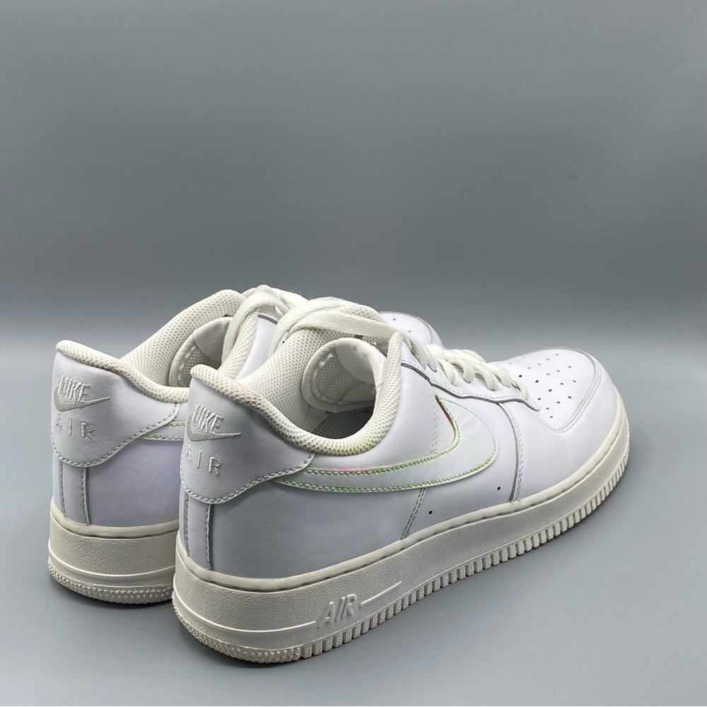 Nike Air Force 1 Low White (has green and pink lining around the Nike sign) - Picture 3 of 4
